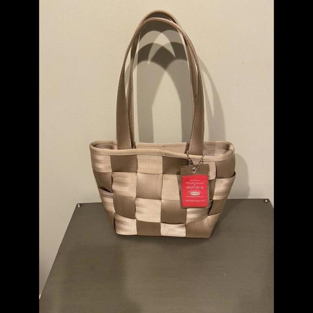Harvey’s Beige/ Tan/ Khaki Seatbelt Bag- The Original Detroit- EUC